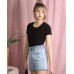 High Waist Denim Shorts 